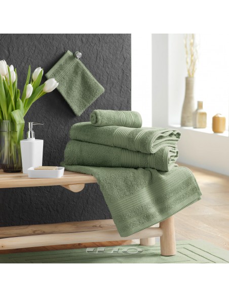 DRAP DE DOUCHE 70 x 130 CM EPONGE UNIE TENDRESSE FOUGERE HOME SWEET HOME Salle de bain