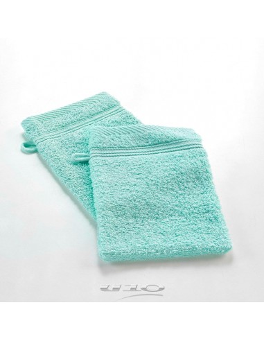 2 GANTS DE TOILETTE 15 x 21 CM EPONGE UNIE TENDRESSE CELADON HOME SWEET HOME Salle de bain