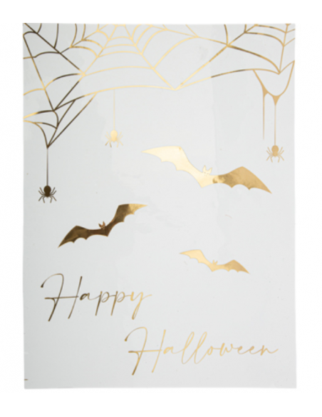 Déco Éléctrostatique Happy Halloween Or 40 x 30 cm HOME SWEET HOME Halloween 2023