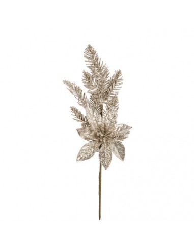 Branche Harmonie de Noël Paillettes Champagne 39cm HOME SWEET HOME Noel