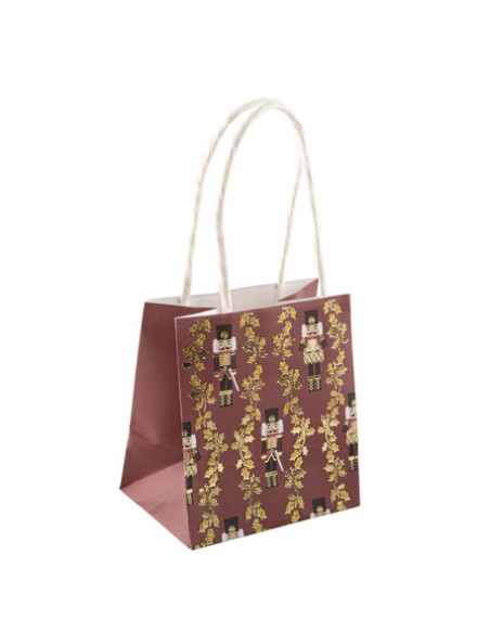 Sac Casse Noisette Bordeaux, Or et Paillettes Or 10 x 11 x 7cm HOME SWEET HOME Noel