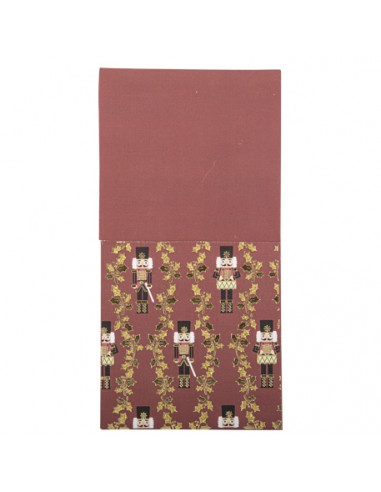 8 Porte-Couverts Casse Noisette Bordeaux, Or et Paillettes Or 10 x 20cm HOME SWEET HOME Noel