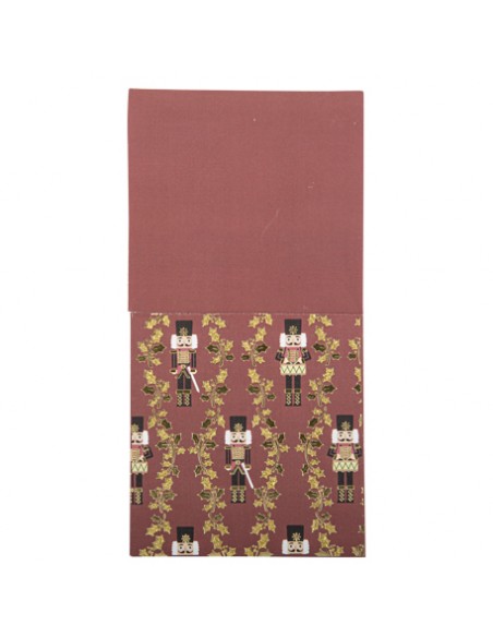 8 Porte-Couverts Casse Noisette Bordeaux, Or et Paillettes Or 10 x 20cm HOME SWEET HOME Noel