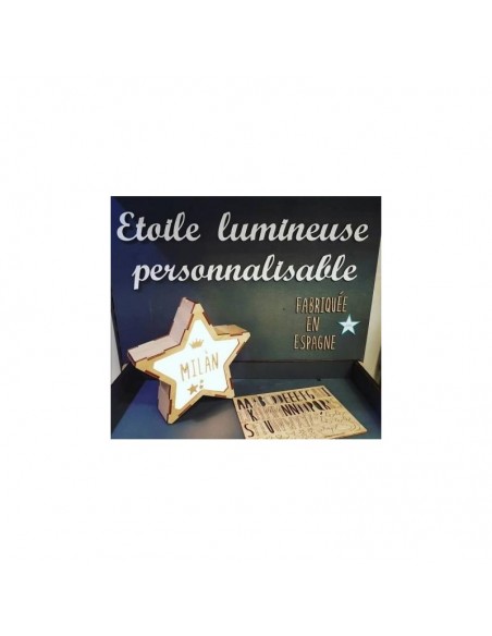 ETOILE LUMINEUSE PERSONNALISABLE GRAND MODELE HOME SWEET HOME Chambre pour enfant