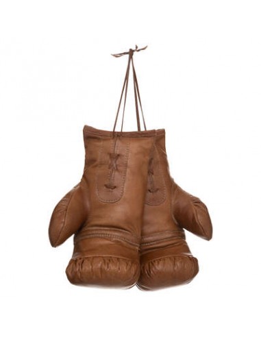 Gants de boxe \"Loft\", marron, cuir 25x7x14 cm HOME SWEET HOME Objet de décoration