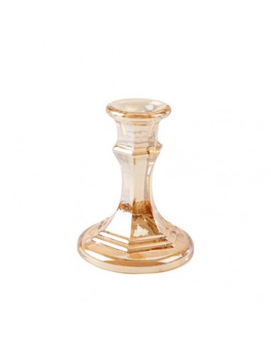 Bougeoir Celestin Verre Ambre Diam 7.9cm x 10.3 cm Diam Bougie 1.9 cm HOME SWEET HOME Décoration festive