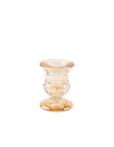 Bougeoir Medicis Verre Ambre Diam 4.8 x 6.3 cm HOME SWEET HOME Décoration festive