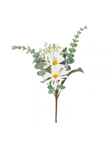 Bouquet de Marguerites Blanches, Jaunes et Feuillages 33 cm HOME SWEET HOME Décoration festive