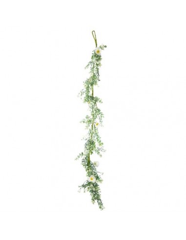 Guirlande Botanique Eucalyptus Blanchi et Fleurs Blanches 1,50 m HOME SWEET HOME Décoration festive