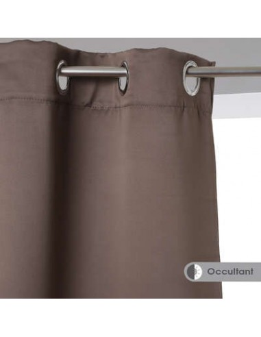 RIDEAU OCCULTANT TAUPE CTK 135X240cm HOME SWEET HOME Linge de maison