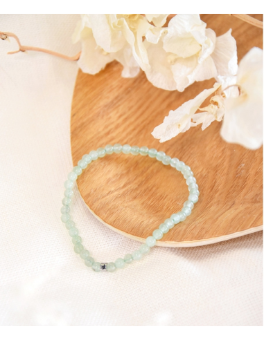 Bracelet Aventurine Verte Perles rondes 4 mm HOME SWEET HOME Lithothérapie