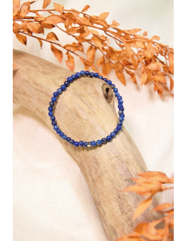 Bracelet Lapis Lazuli Perles rondes 4 mm HOME SWEET HOME Lithothérapie