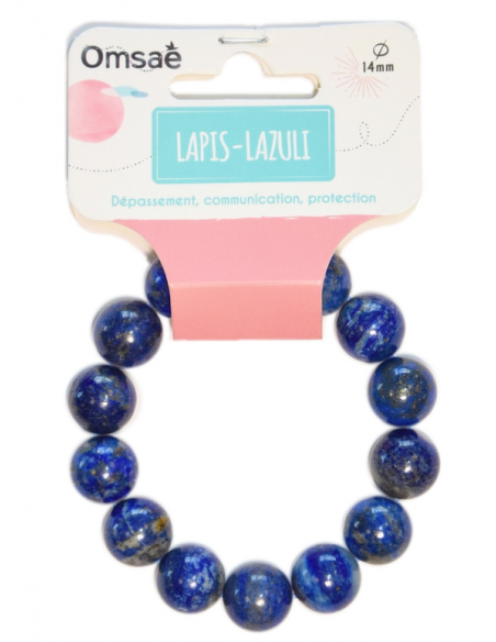 Bracelet Lapis Lazuli Perles rondes 14 mm HOME SWEET HOME Lithothérapie