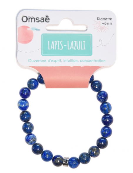 Bracelet Lapis Lazuli Perles rondes 8 mm HOME SWEET HOME Lithothérapie