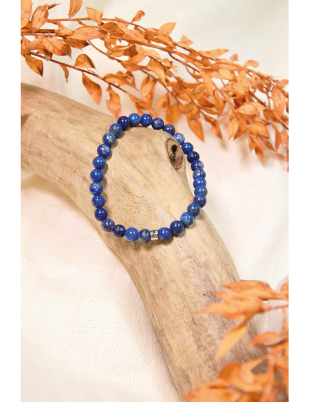 Bracelet Lapis Lazuli Perles rondes 6 mm HOME SWEET HOME Lithothérapie