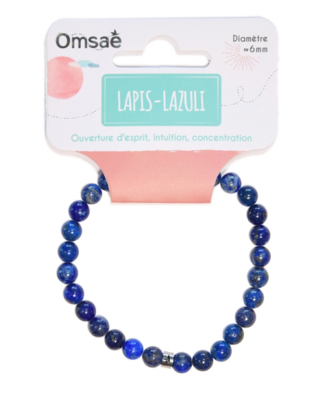 Bracelet Lapis Lazuli Perles rondes 6 mm HOME SWEET HOME Lithothérapie