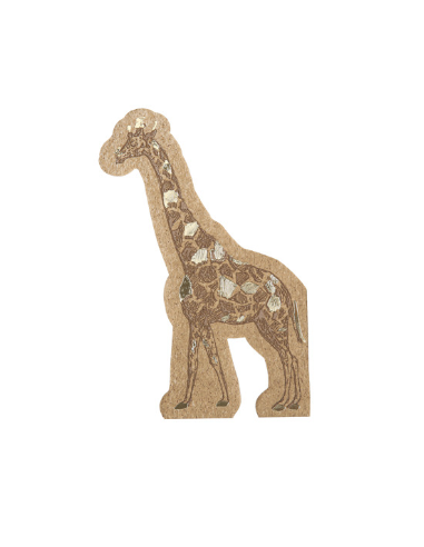 16 Serviettes Girafe Safari Kraft Moka et Or 32 x 21 cm - 3 Plis HOME SWEET HOME Vaisselle jetable et mélamine