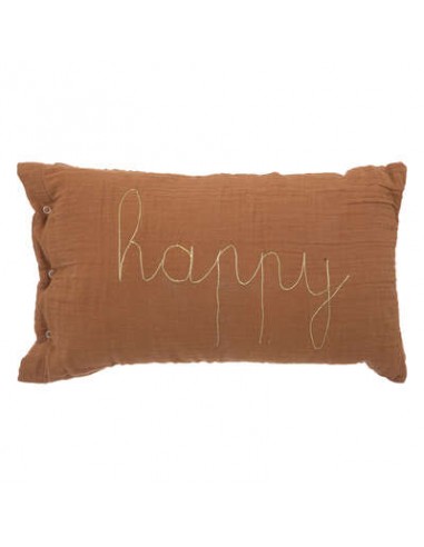 COUSSIN RECT DBL GAZE COT NOIS HOME SWEET HOME Linge de maison