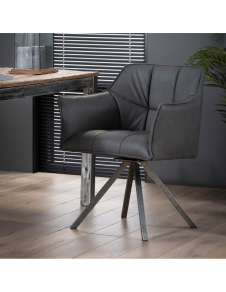 Fauteuil la grille acier inoxydable rotatif HOME SWEET HOME Chaises & Tabourets