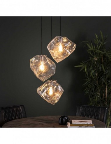 Suspension 3L rock clear étagée HOME SWEET HOME Luminaires & Suspensions