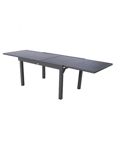 Table de jardin extensible Piazza Aluminium traité époxy Graphite 6/10 places HOME SWEET HOME Accueil