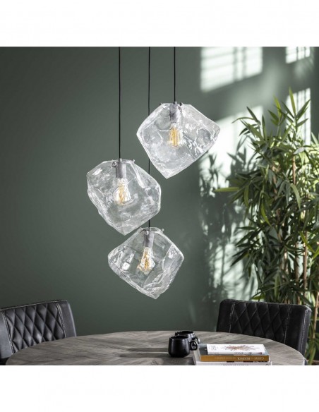 Suspension 3L rock clear étagée HOME SWEET HOME Luminaires & Suspensions