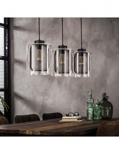 Suspension 3xDiam 20 grille-verre HOME SWEET HOME Luminaires & Suspensions