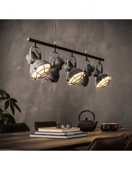 Suspension 5xDiam 16 aspect béton industriel HOME SWEET HOME Luminaires & Suspensions