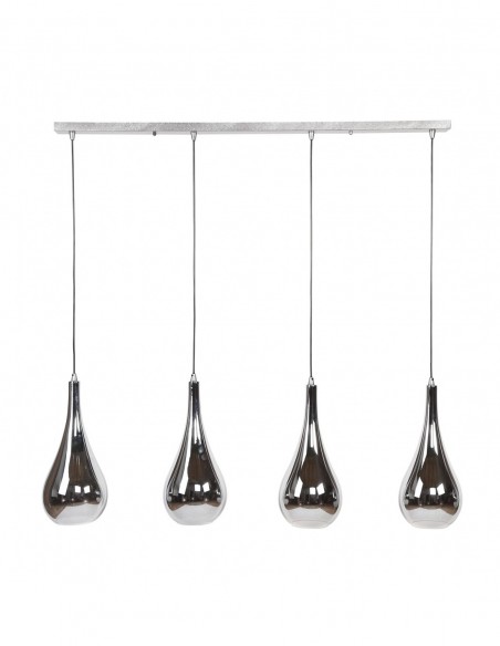 Suspension 4L silver drop verre HOME SWEET HOME Luminaires & Suspensions