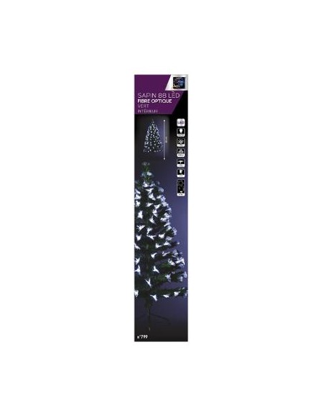 SAPIN FIBRE OPTIQUE 88 LEDS H.90CM HOME SWEET HOME Noel