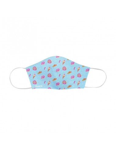 Masque de protection faciale enfant \"Pizza & Ice cream\" HOME SWEET HOME Putain de virus