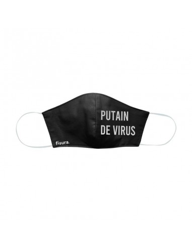 Masque de protection faciale adulte \"Putain de virus\" HOME SWEET HOME Putain de virus