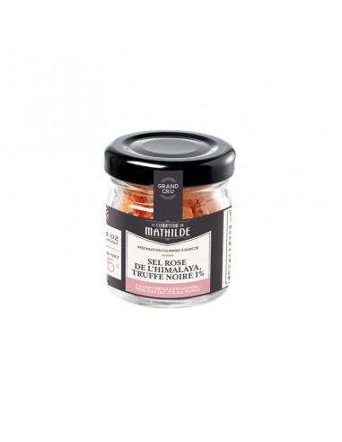 sel rose de l’Himalaya à la truffe noire 1% et poivre noir - 35 g HOME SWEET HOME Épicerie fine