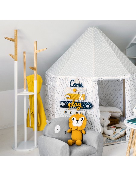 Porte-manteau enfant blanc en bois HOME SWEET HOME Chambre pour enfant