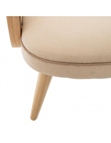 Fauteuil enfant beige, velours & bois HOME SWEET HOME Chambre pour enfant