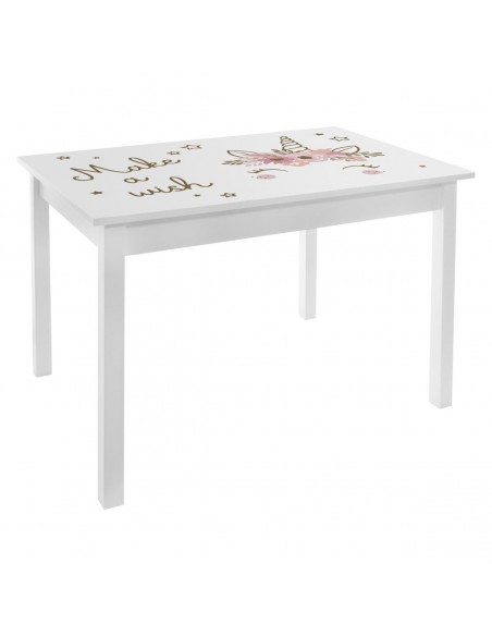 Table à motifs fille \"licorne\" HOME SWEET HOME Chambre pour enfant