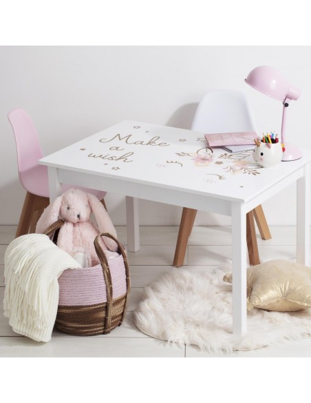 Table à motifs fille \"licorne\" HOME SWEET HOME Chambre pour enfant