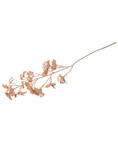 BRANCHE DE FEUILLES GINKGO PAILLETTES ROSE GOLD 80CM HOME SWEET HOME Décorations