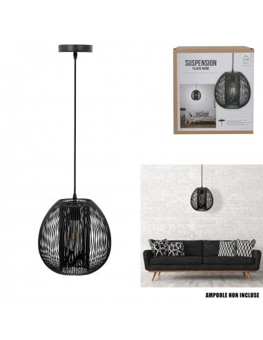 SUSPENSION BOULE FILAIRE NOIR HOME SWEET HOME Luminaire