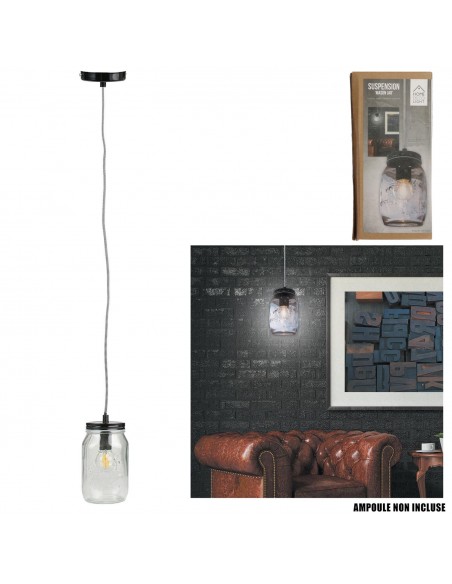 SUSPENSION VERRE HOME SWEET HOME Luminaire