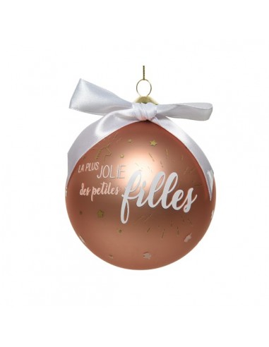 BOULE EN VERRE LA PLUS JOLIE DES PETITES FILLES HOME SWEET HOME Noel