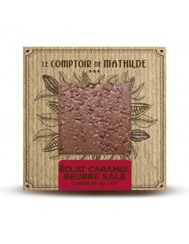 Tablette Éclat de caramel au beurre salé - Chocolat lait HOME SWEET HOME Épicerie fine