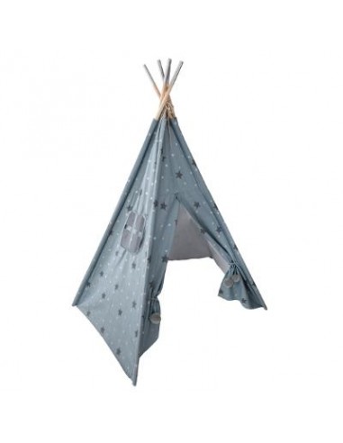 TIPI 5 PIEDS H.160 CM BLEU ARGENT HOME SWEET HOME Chambre pour enfant