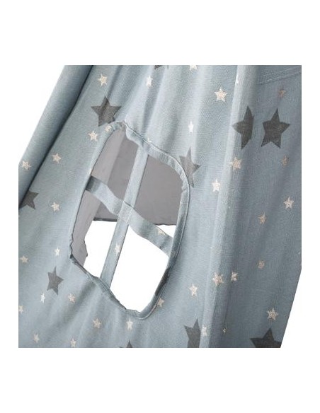 TIPI 5 PIEDS H.160 CM BLEU ARGENT HOME SWEET HOME Chambre pour enfant