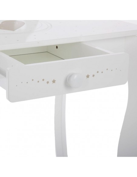 Coiffeuse & tabouret enfant blanc HOME SWEET HOME Chambre pour enfant