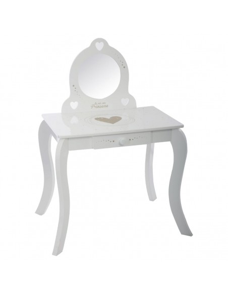 Coiffeuse & tabouret enfant blanc HOME SWEET HOME Chambre pour enfant