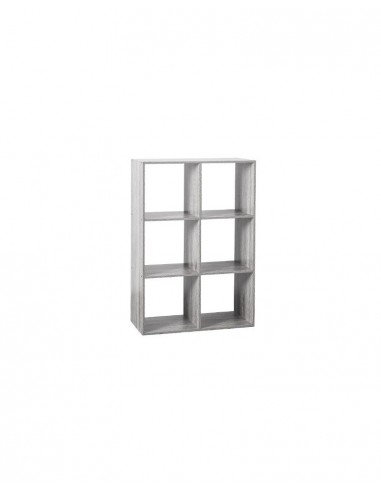 ETAGERE 6 CASES GRIS HOME SWEET HOME Rangement