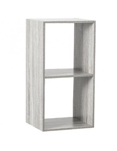 ETAGERE 2 CASES GRIS HOME SWEET HOME Rangement