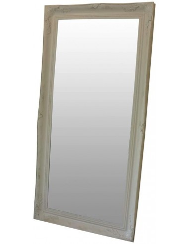 Miroir Blanc Patiné Avec Moulures 158x78cm HOME SWEET HOME Porte-manteaux & Miroirs