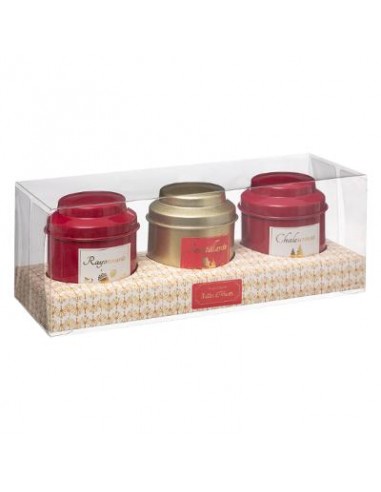 BOUGIE PARFUMEES CANETTES X3 80GRS RG/OR
